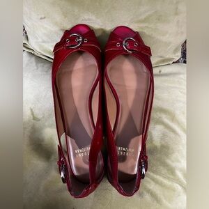 Stuart Weitzman Red Flats Size 9.5